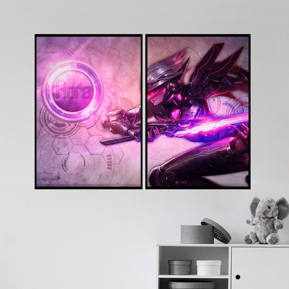 Combo 2 Tranh Fiora Treo Tường Trang Trí Phòng Gaming