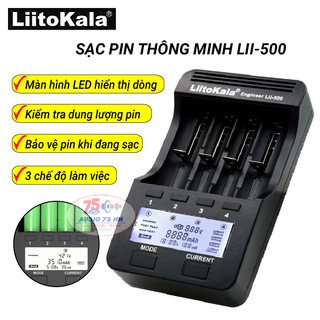 Bộ Sạc Pin Chính Hãng Liitokala Lii-500 kiểm tra được Dung Lượng, Nội Trở cao cấp