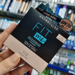 Phấn phủ kiềm dầu 12h maybelline fit me matte poreless powder 112 - 6g