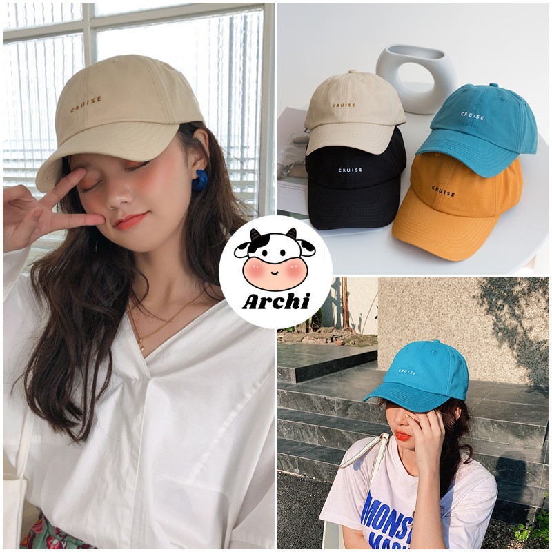 Mũ Lưỡi Trai Cotton Mềm Thêu Chữ Cho Nam Và Nữ Cruise