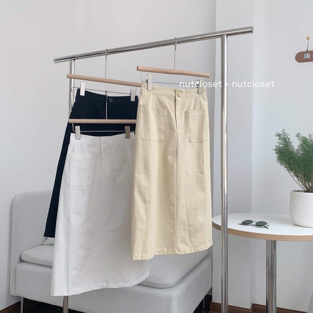 Chân váy dáng dài 2 túi _ CV0036