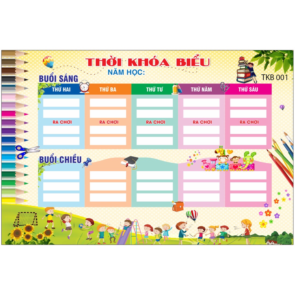 Thời Khóa Biểu cho bé, Thời khoá biểu là bí quyết mang đến thành công cho con trẻ, Với trẻ nhỏ, việc định hướng con