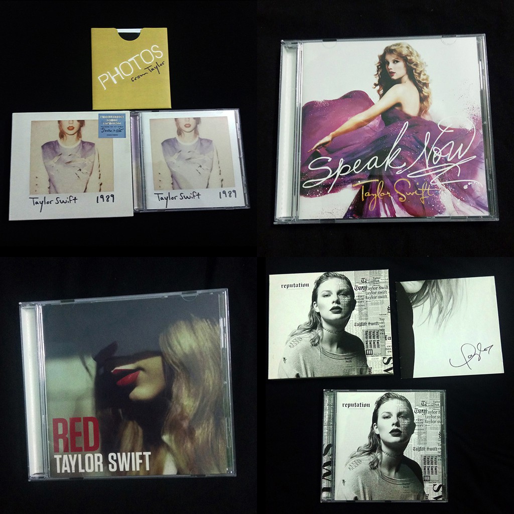 Bộ sưu tập albums nhạc của Taylor Swift: 1989 - Reputation - RED - Fearless - Speak Now - Lover