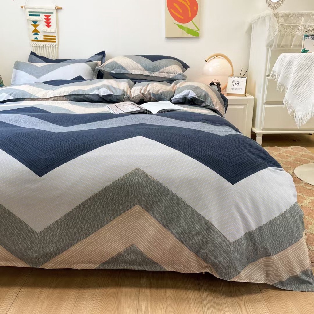 Bộ chăn ga gối-cotton poly mẫu mới 2021 SUNNYBEDDING chăn ga hàn quốc nhiều màu miễn phí bo chun