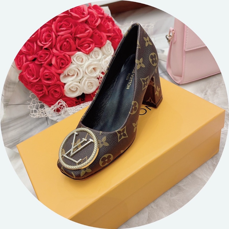 Giày mũi vuông gót trụ spsl fullbox bill túi giấy