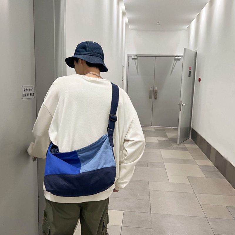 IELGY Túi Đeo Vai Cỡ Lớn Họa Tiết Kẻ Sọc Phong Cách Nhật Bản Thời Trang Cho Nữ