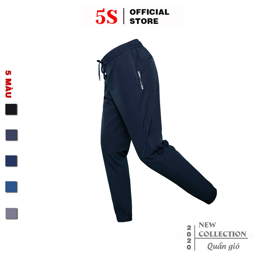 Quần Jogger Nam 5S (5 Màu) Bo Chun Ống, Vải Gió, Dáng Thể Thao, Lưng Chun Thoải Mái, Bền Màu, Hạn Chế Nhăn (003)