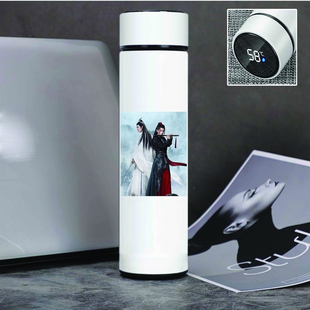 Bình Giữ Nhiệt in hình Trần Tình Lệnh Bác Quân Nhất Tiêu Vương Nhất Bác Tiêu Chiến Lõi INOX đựng nước tiện lợi xinh xắn