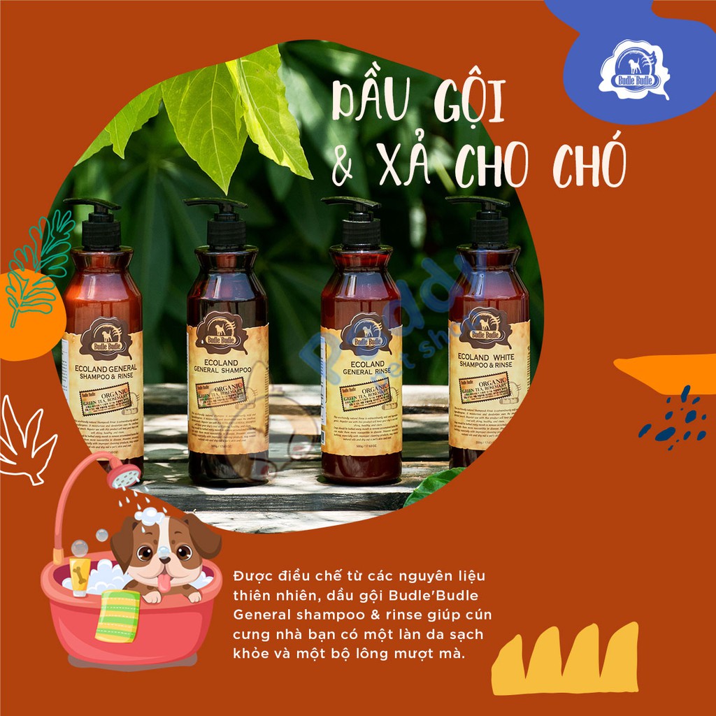 Sữa Tắm Hữu Cơ Cho Mọi Loại Chó Budle Ecoland General 500ml