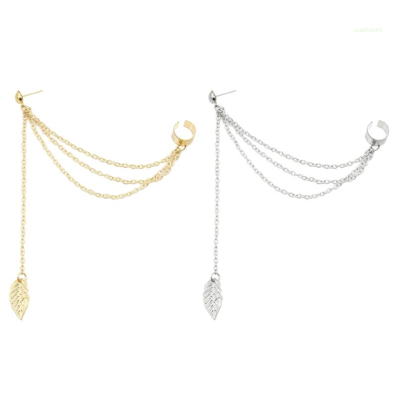 Bông Tai Kim Loại Hình Chiếc Lá Thời Trang Dành Cho Nữ