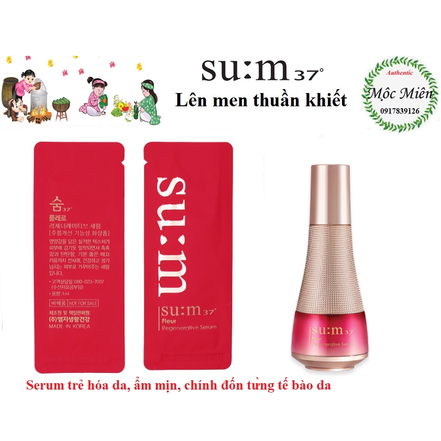 Gói serum siêu trẻ hoá, tái tạo da, căng da Su:m37 Fleur Regenerative Serum