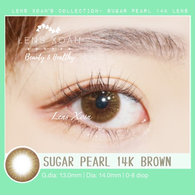 Áp tròng SUGAR PEARL 14K BROWN - LENS ME ( LENS XOẮN)