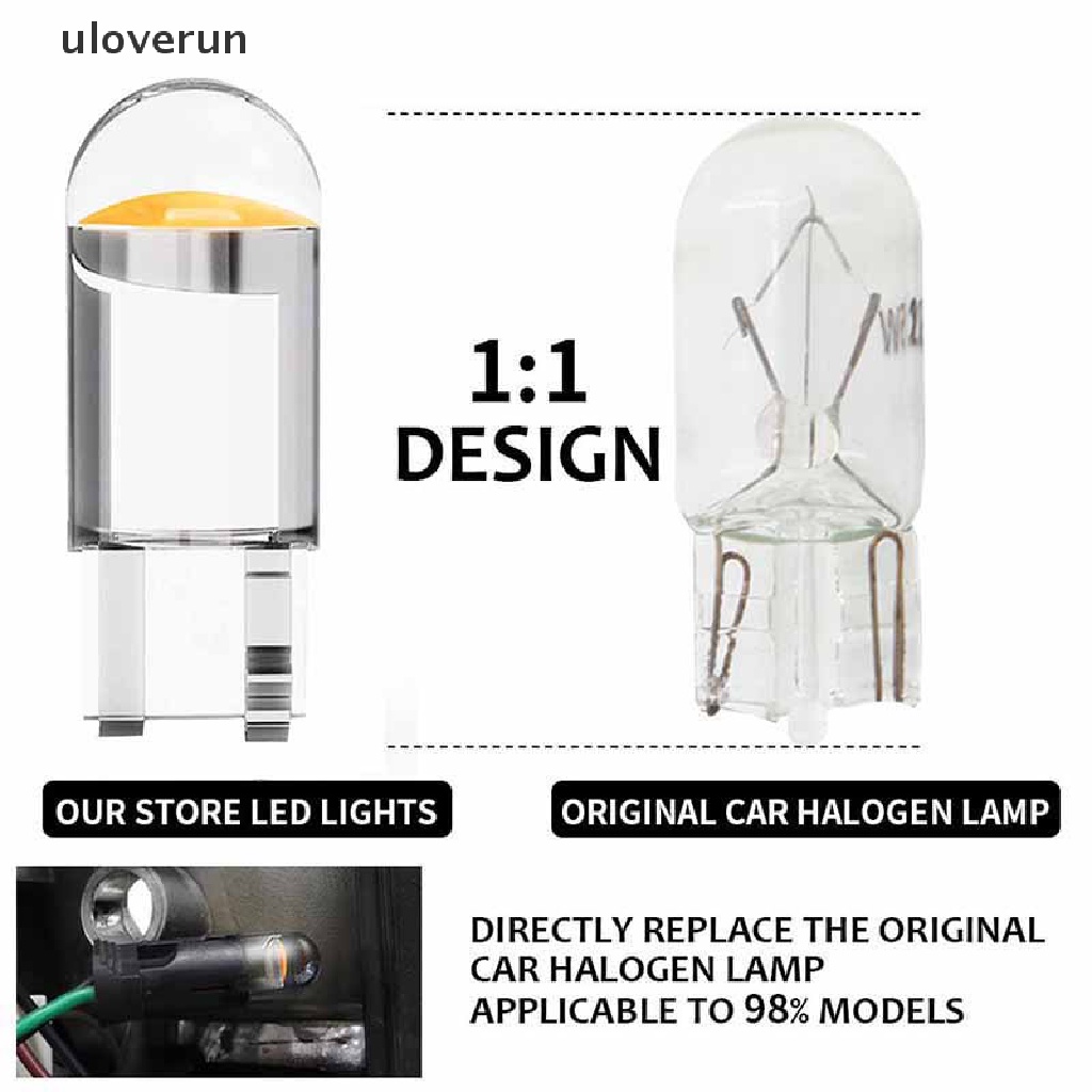 Set 10 Bóng Đèn T10 COB 6000K 12V Gắn Biển Số Xe Tiện Dụng