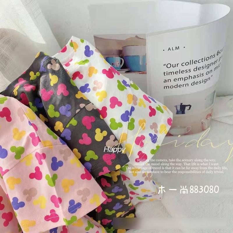 Áo thun cotton in hình họa tiết đáng yêu phong cách Hàn Quốc cho bé