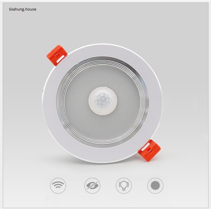 Đèn LED Âm Trần Cảm Biến chuyển động Hồng Ngoại PIR lõm