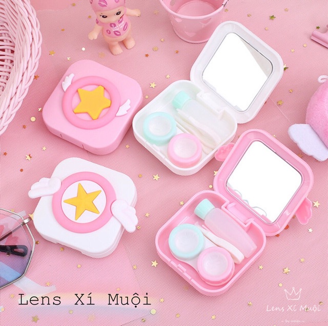 Khay gương đựng lens Cánh Thiên Thần Sakura