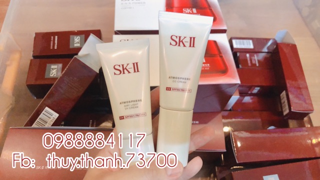 SKII KEM NỀN CHE KHUYẾT ĐIỂM CHỐNG NẮNG CC ATMOSPHERE SKII- AIRY LIGHT UV CREAM SPF 50