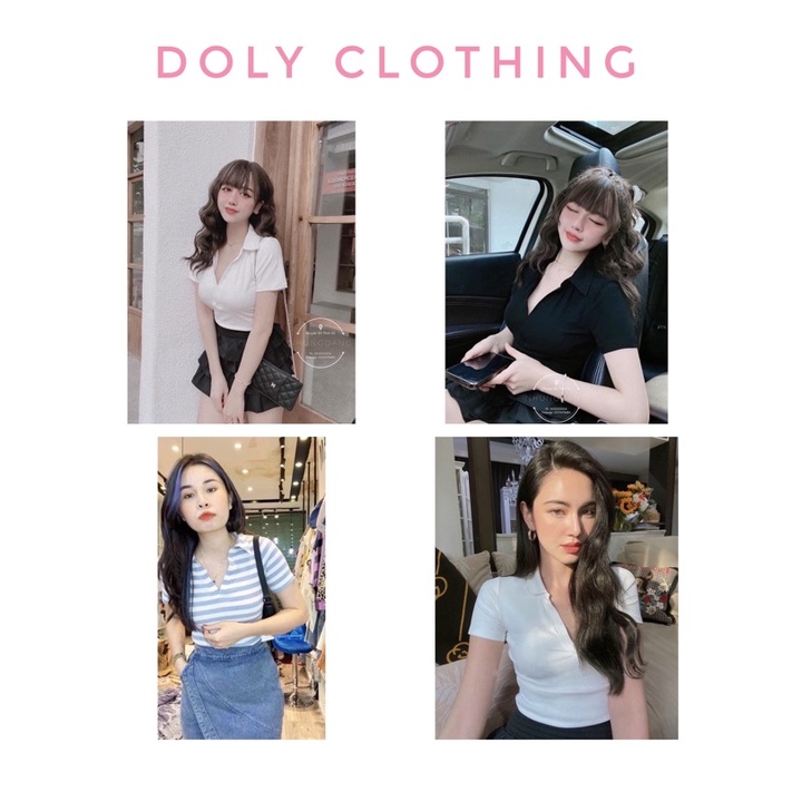 Áo PoLo Nữ Cổ V Siêu Xinh Dành Cho Nữ