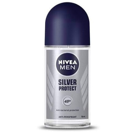 Combo 2 Lăn Khử Mùi Nam Nivea Men Silver Protect 50ml x 2 chai Phân Tử Bạc ngăn mùi 48h