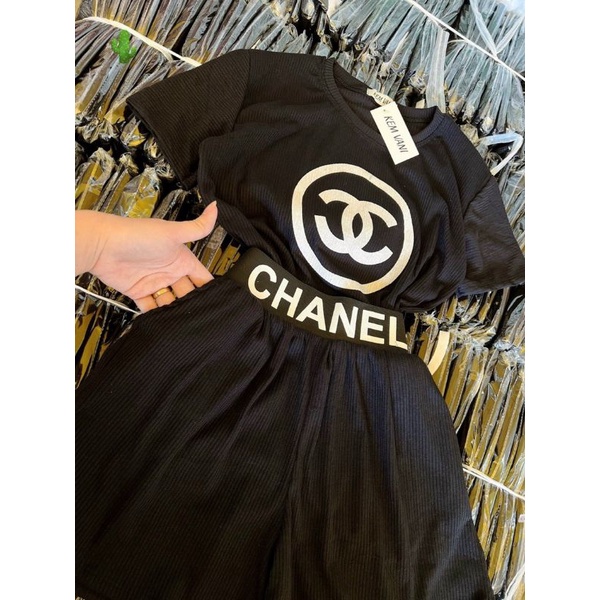 Sét bộ thun tay ngắn in CH-N siêu xinh(B.C)