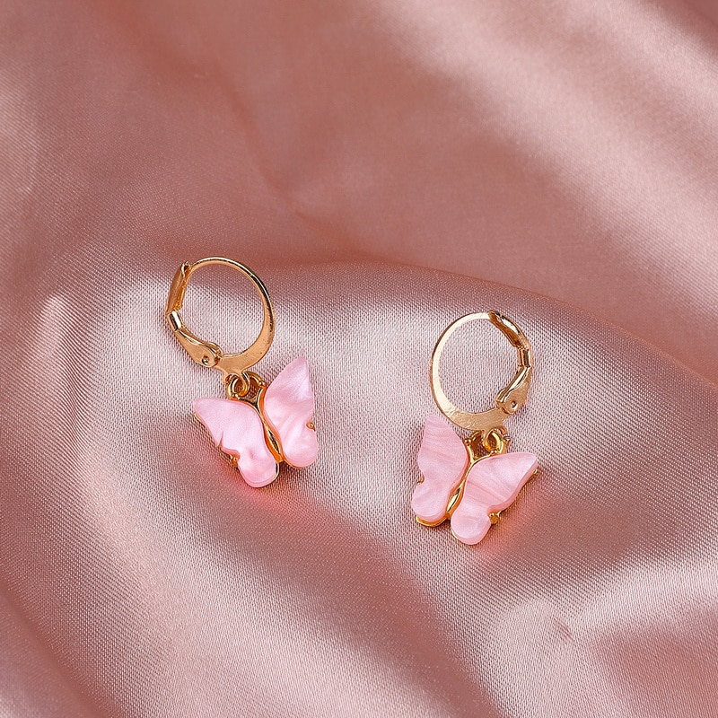 Bộ 10 mặt vòng cổ hình bướm bằng acrylic thời trang để làm đồ thủ công