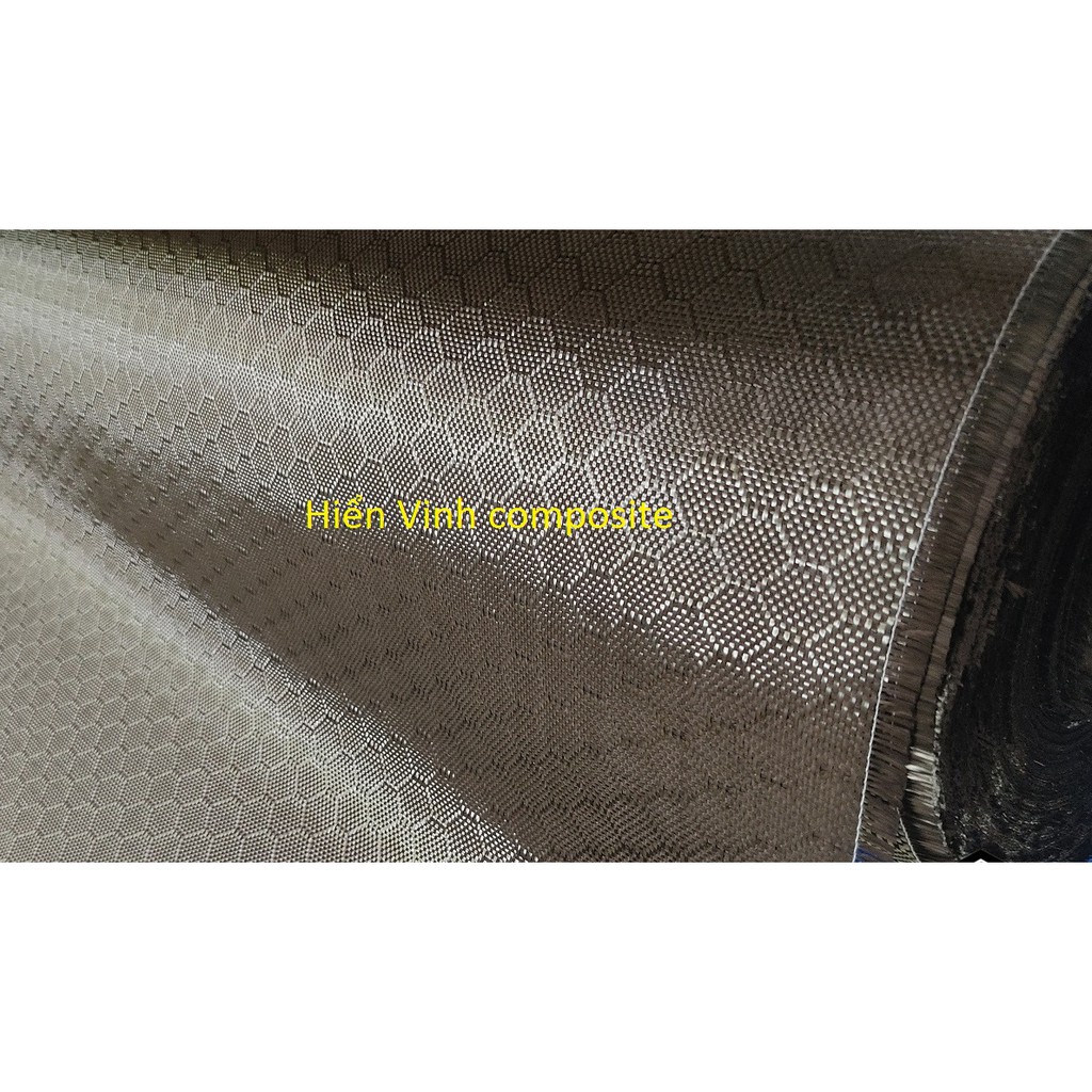 Vải carbon 3k, 240g/m2 hoa văn tổ ong (loại A) 1m x 1m