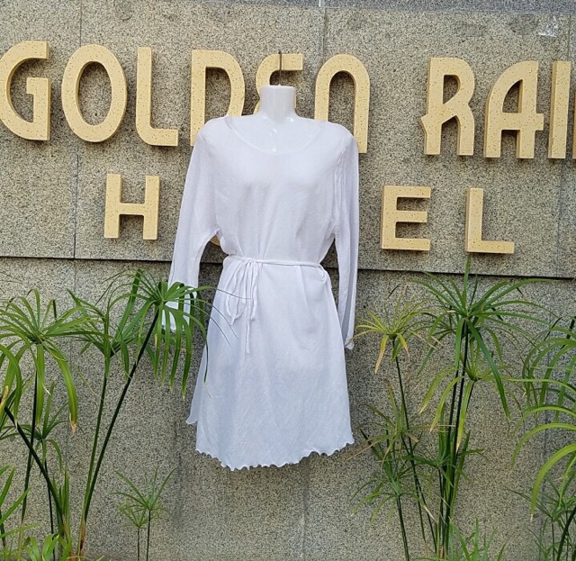 Đầm Midi Tay Dài Vải Xô Cotton Đi Biển Mùa Hè Size Từ 45-85kg - Lucky Girl shop