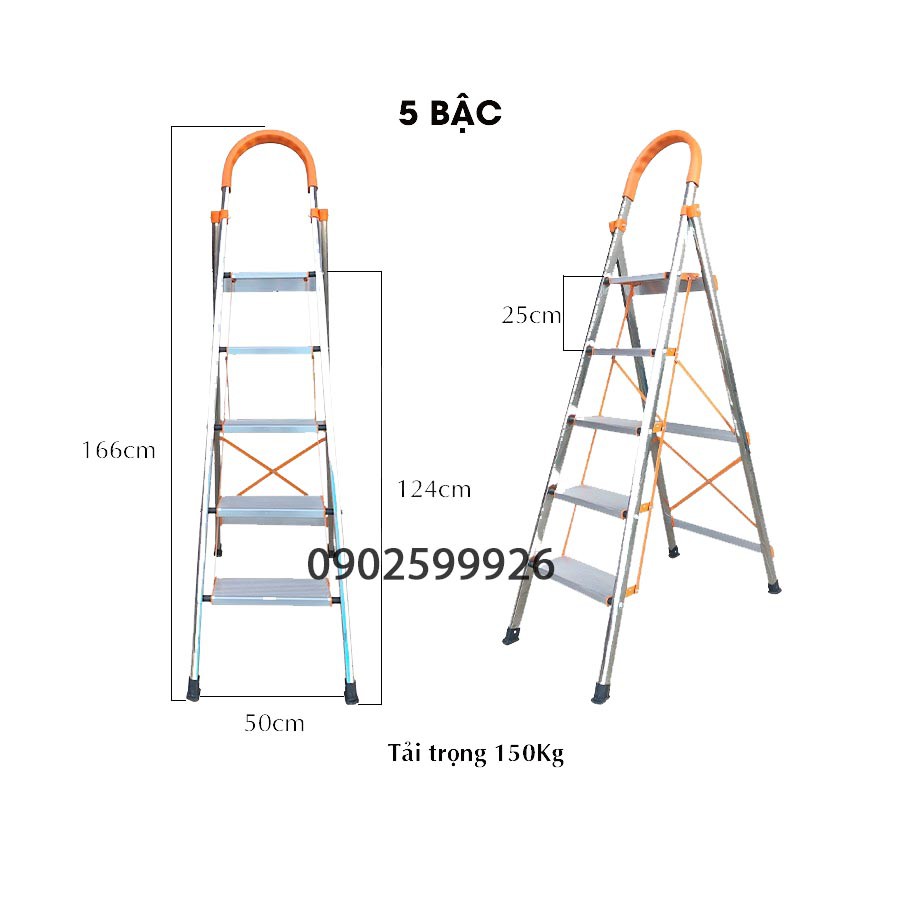 Thang ghế 5 bậc, thang thắp hương,thang thắp nhang,thang xếp gọn,thang chữ A,thang nhôm bậc,thang ghế inox