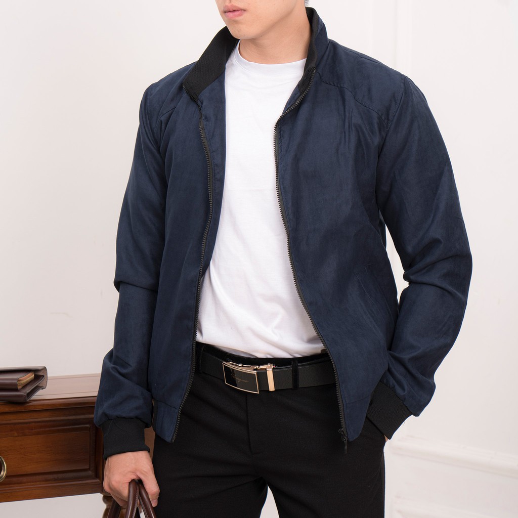 Áo khoác nam cổ tay bo viền , áo bomber nam 2 lớp thu đông chống nước nhẹ | BigBuy360 - bigbuy360.vn