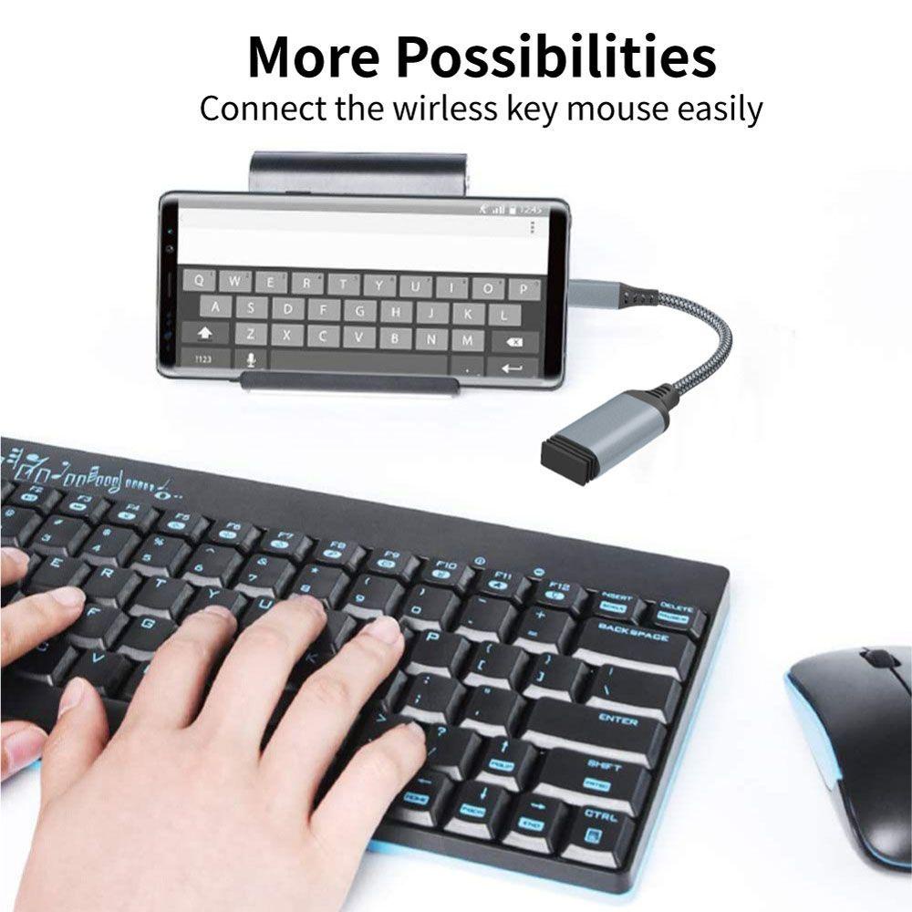 Cáp Truyền Dữ Liệu USB Type-C OTG Thiết Kế Dây Bện Tiện Dụng