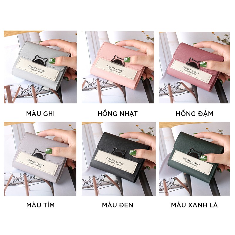 Ví nữ cao cấp cầm tay mini thời trang nhỏ gọn nhiều ngăn đẹp giá rẻ VD337