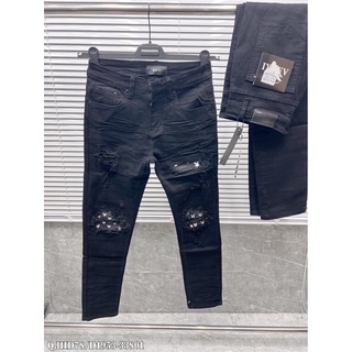 Quần jean Amiri vá da quần bò nam cao cấp dễ phối đồ