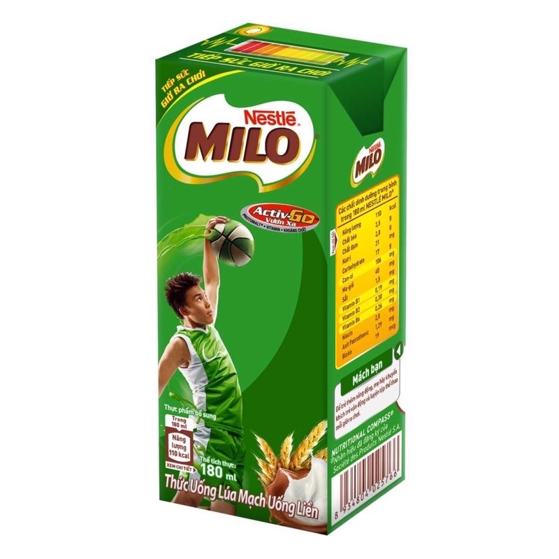 Sữa Lúa Mạch Milo 180ml Có Đường / Ít Đường