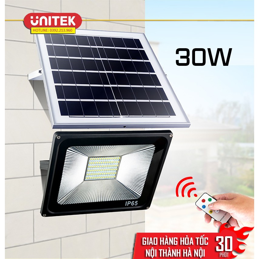 Đèn Led Năng Lượng Mặt Trời Chiếu Sáng Ngoài Trời IP65 30W