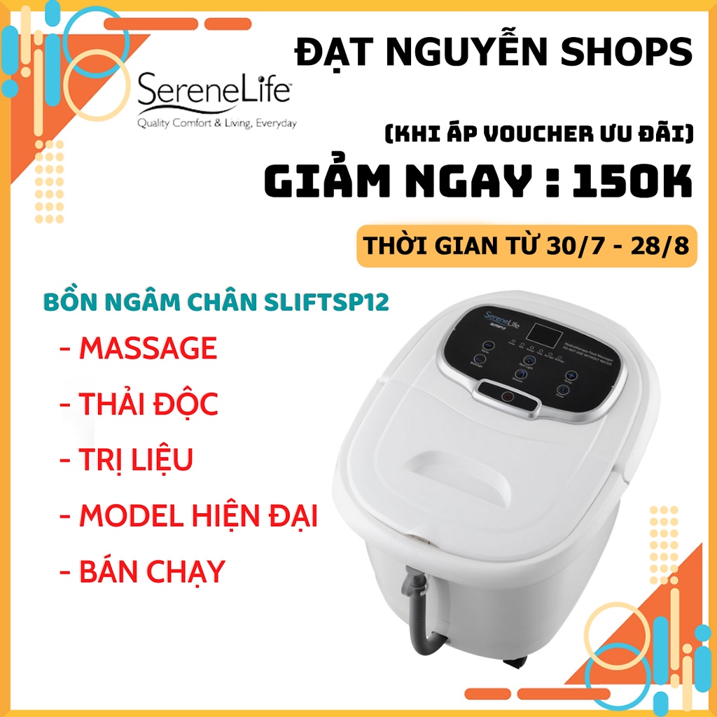 Bồn Ngâm Chân Serenelife Sl12 Mát Xa Chân - Nhập Khẩu Chính Hãng Mỹ - Đầy Đủ CO CQ Giấy Tờ Nhập Xuất