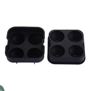 Whiskey Cocktail Ice Cube Maker Mold 4 Large Sphere Mold Silicone