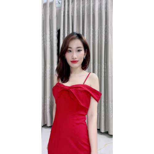 Đầm Mia cổ trễ vai tôn dáng ôm body cuao