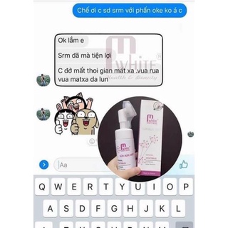 [CHÍNH HÃNG 2021] Sữa Rửa Mặt Tạo Bọt Massage Mwhite