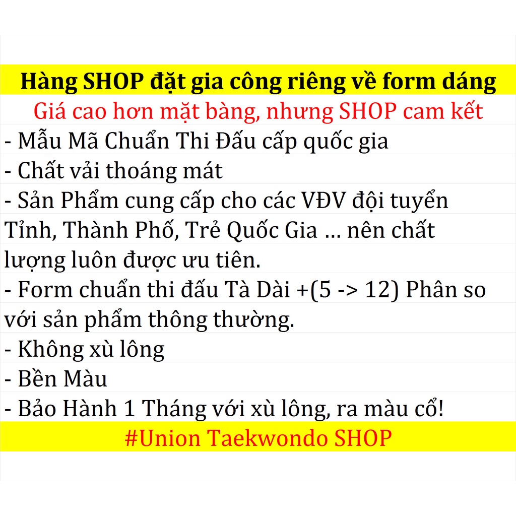 Võ Phục Taekwondo MOOTO x UnionTaekwondoSHOP dobok