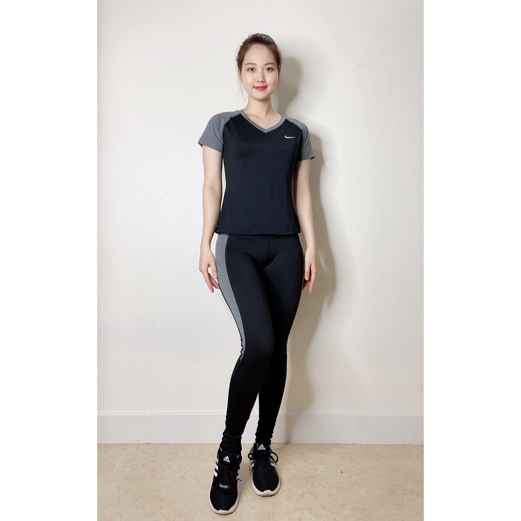 Đồ Tập GYM, Yoga Nữ, Bộ Áo Thể Thao Quần Dài Cao Cấp ODERI MS05- NIKE