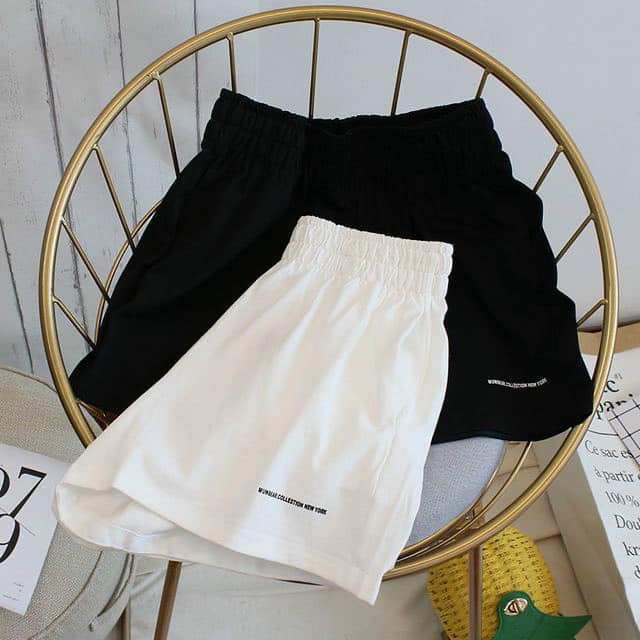 Quần short đùi vải đũi ống rộng mặc ở nhà unisex Ladya Store M36