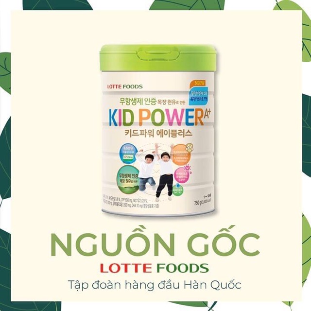 [Mã 267FMCGSALE giảm 8% đơn 500K] [Date 04/2022] Sữa bột Kid Power A+ 750g Nội Địa Hàn