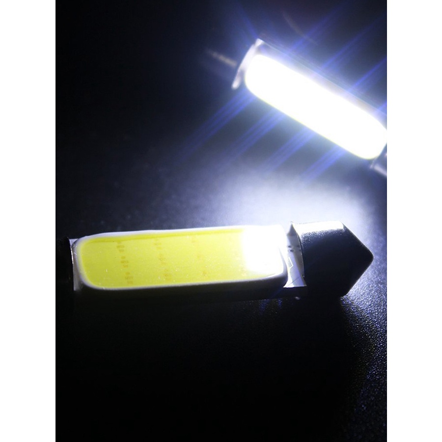 Bộ 10 Đèn Led Cob Dc12V 1.5w 31 / 36 / 39 / 41mm Ánh Sáng Trắng Trong Nhà / Xe Hơi