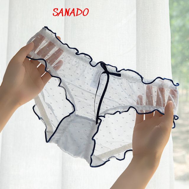 (QL10) quần lót nữ ren xuyên thấu quần chíp nữ viền bèo mềm mại thoáng mát - Sanado
