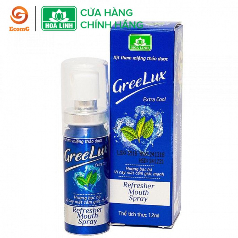 Xịt thơm miệng thảo dược thiên nhiên Greelux hương bạc hà mạnh mẽ - GL1 02