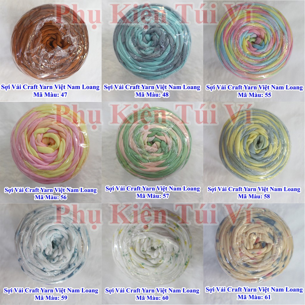 Sợi vải craft yarn Việt Nam loang 250g