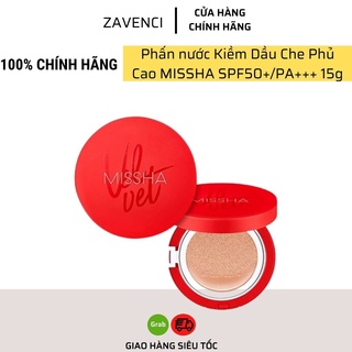 Phấn nước kiềm dầu che phủ cao MISSHA Velvet Finish Cushion SPF50+/PA+++ 15g