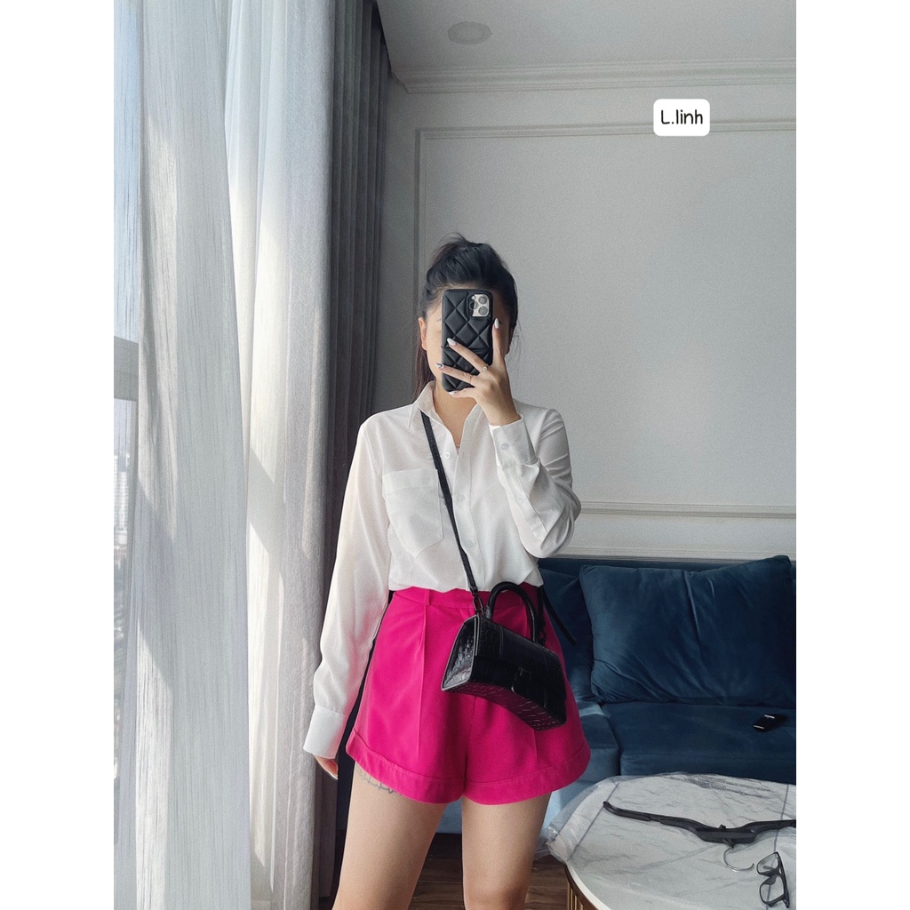 ÁO SƠ MI TRẮNG VẠT LỆCH ZA.R