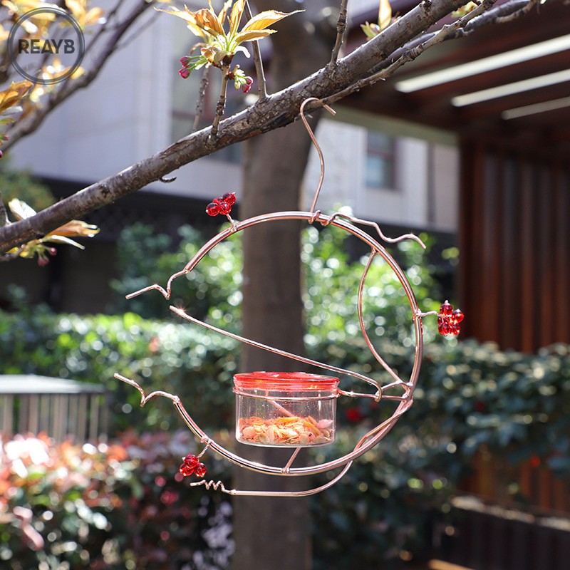  Red Berries Hummingbird Feeder With Flame Coppervines Red Mini-Blossom Dream House Birds House for Little Birds