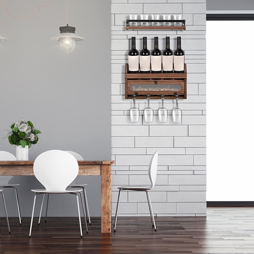 Giá Đỡ Chai Rượu Gắn Tường Almencla1